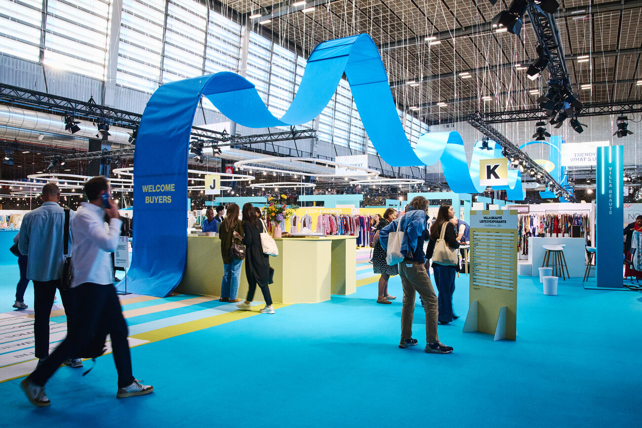 Buyers and brands on the Who's Next show floor at Porte de Versailles, Paris.